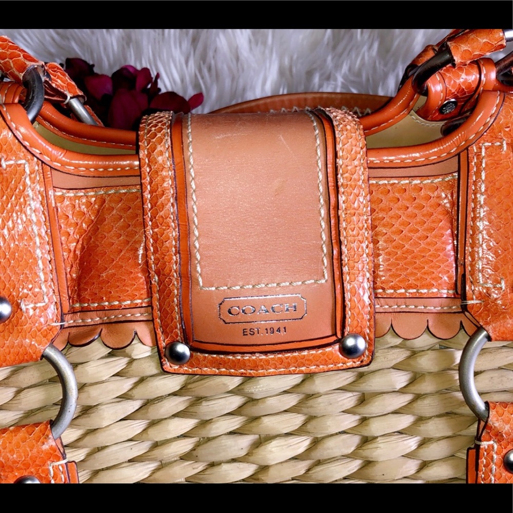COACH Basket Python Leather Beach Bag - Picture 6 of 9
